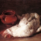 Still Life With Hen Onion And Pot